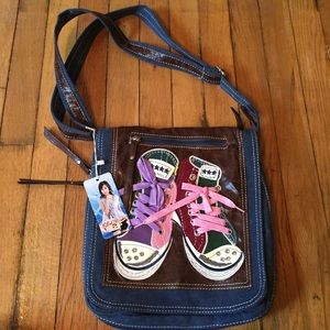 Quirky Colorful Converse messenger bag